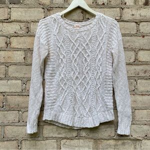 Mossimo White Knit Crew Neck Sweater Size XS